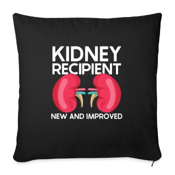 Kidney Transplant Kidney Donor Kidney Disease - Sofa pillowcase 17,3'' x 17,3'' (45 x 45 cm) - black - Front