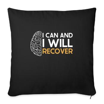 Stroke Survivor Stroke Awareness - Sofa pillowcase 17,3'' x 17,3'' (45 x 45 cm) - black - Front