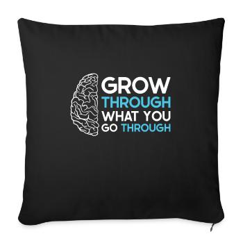 Stroke Survivor Stroke Awareness - Sofa pillowcase 17,3'' x 17,3'' (45 x 45 cm) - black - Front