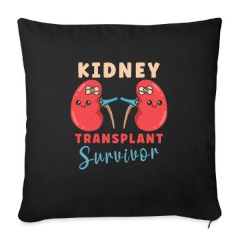 Kidney Transplant Kidney Donor Kidney Disease - Sofa pillowcase 17,3'' x 17,3'' (45 x 45 cm) - black - Front