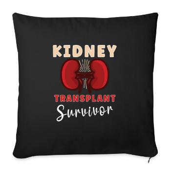 Kidney Transplant Kidney Donor Kidney Disease - Sofa pillowcase 17,3'' x 17,3'' (45 x 45 cm) - black - Front