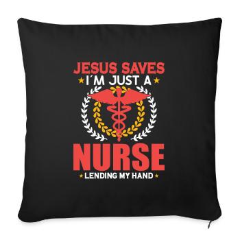 Infirmière Infirmière Clinique Paramédicale - Housse de coussin décorative 45 x 45 cm - noir - Devant
