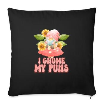 Garden Gnomes Gnome Lover Funny Gnome Gardening - Sofa pillowcase 17,3'' x 17,3'' (45 x 45 cm) - black - Front