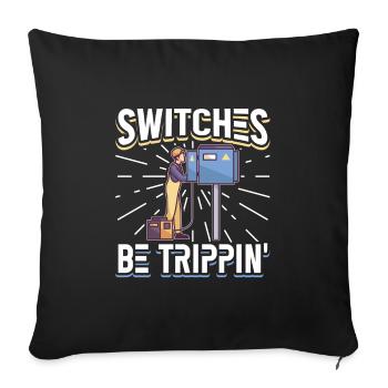 Electrician Electrical Engineer Lineman Electrical - Sofa pillowcase 17,3'' x 17,3'' (45 x 45 cm) - black - Front