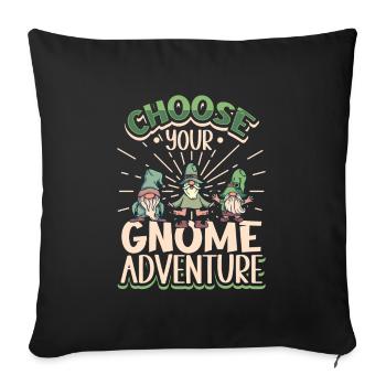 Garden Gnomes Gnome Lover Funny Gnome Gardening - Sofa pillowcase 17,3'' x 17,3'' (45 x 45 cm) - black - Front