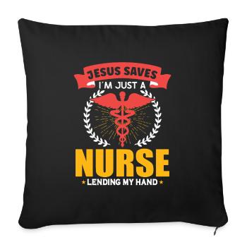 Infirmière Infirmière Clinique Paramédicale - Housse de coussin décorative 45 x 45 cm - noir - Devant
