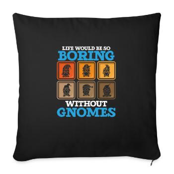 Garden Gnomes Gnome Lover Funny Gnome Gardening - Sofa pillowcase 17,3'' x 17,3'' (45 x 45 cm) - black - Front