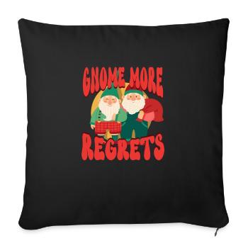 Gnomes de jardin Gnome Amant Drôle de Gnome Jardinage - Housse de coussin décorative 45 x 45 cm - noir - Devant