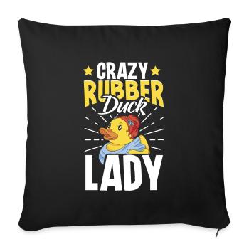 Rubber Duck Ducks Bird Hunt Duck lover Gift Idea - Sofa pillowcase 17,3'' x 17,3'' (45 x 45 cm) - black - Front