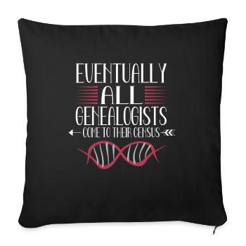 Arbre généalogique Historiens de la famille Généalogie Généalogiste - Housse de coussin décorative 45 x 45 cm - noir - Devant