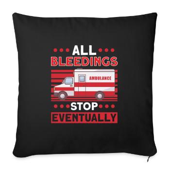 Paramedic First Responder Ambulance Driver - Sofa pillowcase 17,3'' x 17,3'' (45 x 45 cm) - black - Front