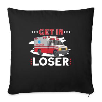 Paramedic First Responder Ambulance Driver - Sofa pillowcase 17,3'' x 17,3'' (45 x 45 cm) - black - Front