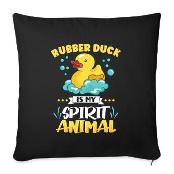 Rubber Duck Ducks Bird Hunt Duck lover Gift Idea - Sofa pillowcase 17,3'' x 17,3'' (45 x 45 cm) - black - Front