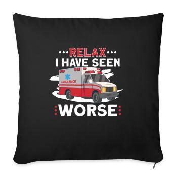 Paramedic First Responder Ambulance Driver - Sofa pillowcase 17,3'' x 17,3'' (45 x 45 cm) - black - Front