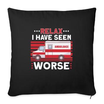 Paramedic First Responder Ambulance Driver - Sofa pillowcase 17,3'' x 17,3'' (45 x 45 cm) - black - Front
