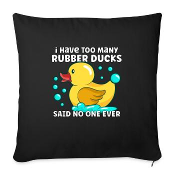 Rubber Duck Ducks Bird Hunt Duck lover Gift Idea - Sofakissenbezug 45 x 45 cm - Schwarz - Vorne