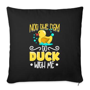 Rubber Duck Ducks Bird Hunt Duck lover Gift Idea - Sofakissenbezug 45 x 45 cm - Schwarz - Vorne