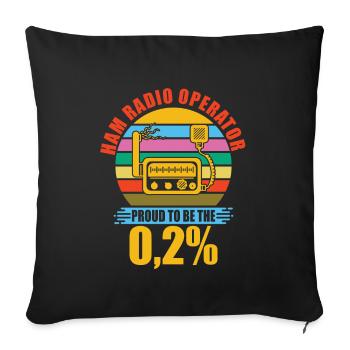 Amateur radio operator Amateur radio signal - Sofa pillowcase 17,3'' x 17,3'' (45 x 45 cm) - black - Front