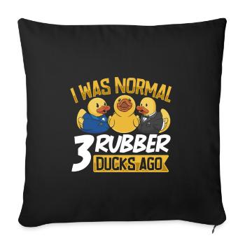 Canards en caoutchouc Canard Duck Lovers Salle de bain - Housse de coussin décorative 45 x 45 cm - noir - Devant