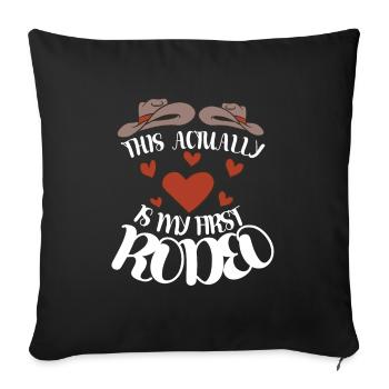 Rodeo Bull Riding Livestock Show Farmer Cattle - Sofakissenbezug 45 x 45 cm - Schwarz - Vorne