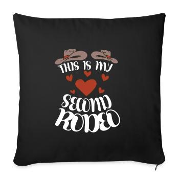 Rodeo Bull Riding Livestock Show Farmer Cattle - Sofakissenbezug 45 x 45 cm - Schwarz - Vorne