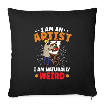 Artiste Peinture Peintre Art Couleur Art Professeur - Housse de coussin décorative 45 x 45 cm - noir - Devant