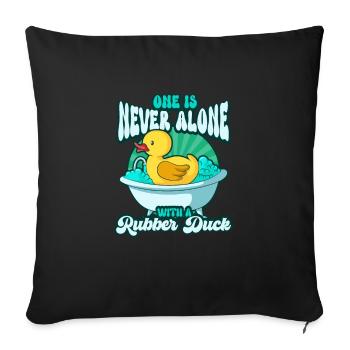 Rubber Duck Ducks Bird Hunt Duck lover Gift Idea - Sofa pillowcase 17,3'' x 17,3'' (45 x 45 cm) - black - Front