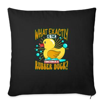 Rubber Duck Ducks Bird Hunt Duck lover Gift Idea - Sofa pillowcase 17,3'' x 17,3'' (45 x 45 cm) - black - Front