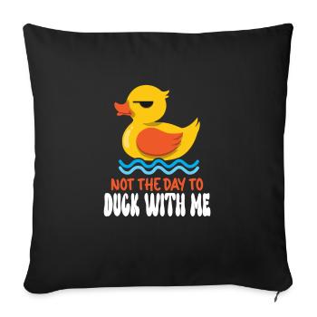 Rubber Duck Ducks Bird Hunt Duck lover Gift Idea - Sofakissenbezug 45 x 45 cm - Schwarz - Vorne