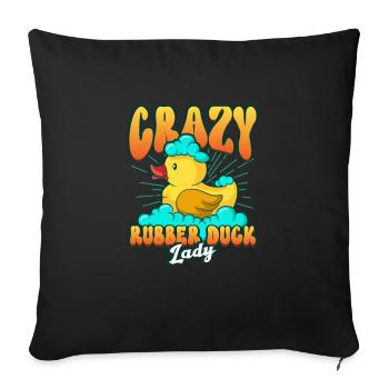 Rubber Duck Ducks Bird Hunt Duck lover Gift Idea - Sofa pillowcase 17,3'' x 17,3'' (45 x 45 cm) - black - Front