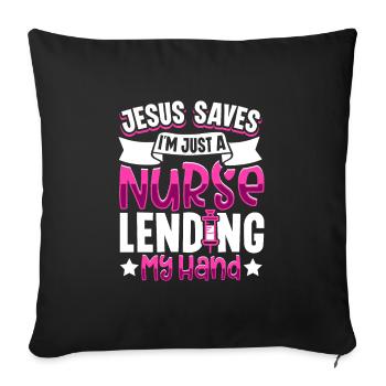 Nurse Nursing Clinic Paramedic - Sofa pillowcase 17,3'' x 17,3'' (45 x 45 cm) - black - Front