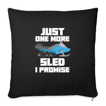 Snowmobile Snowmobile Winter Sports Gift Idea - Sofa pillowcase 17,3'' x 17,3'' (45 x 45 cm) - black - Front