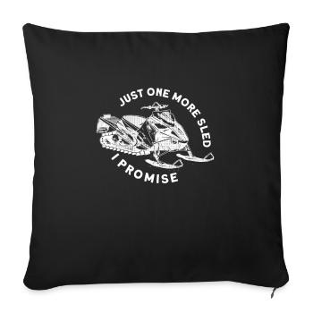 Snowmobile Snowmobile Winter Sports Gift Idea - Sofa pillowcase 17,3'' x 17,3'' (45 x 45 cm) - black - Front