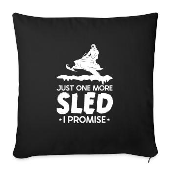 Snowmobile Snowmobile Winter Sports Gift Idea - Sofa pillowcase 17,3'' x 17,3'' (45 x 45 cm) - black - Front