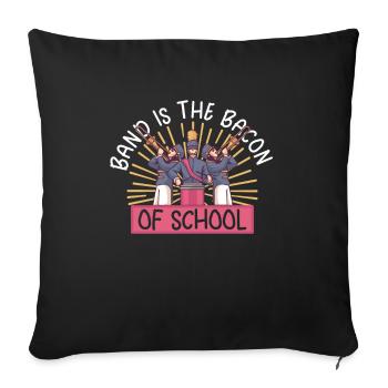 Marching Band Clarinetist School Rehearsal Music - Sofa pillowcase 17,3'' x 17,3'' (45 x 45 cm) - black - Front