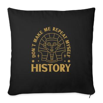 Historien de l’histoire Passionné d’histoire - Housse de coussin décorative 45 x 45 cm - noir - Devant