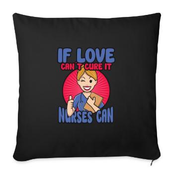 Nurse Nursing Clinic Paramedic - Sofa pillowcase 17,3'' x 17,3'' (45 x 45 cm) - black - Front