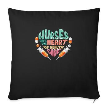 Krankenschwester Krankenpflege Klinik Sanitäter - Sofakissenbezug 45 x 45 cm - Schwarz - Vorne
