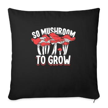 Cueilleur de champignons de Morel Champignon Champignon - Housse de coussin décorative 45 x 45 cm - noir - Devant