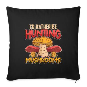 Morels Mushroom Picker Mushroom Farmer Mushroom - Housse de coussin décorative 45 x 45 cm - noir - Devant