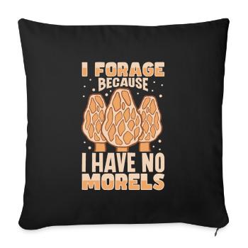 Morels Mushroom Picker Mushroom Farmer Mushroom - Housse de coussin décorative 45 x 45 cm - noir - Devant