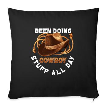 Cowboy Barn Bull Rider Rodeo Country Western - Sofakissenbezug 45 x 45 cm - Schwarz - Vorne
