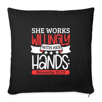 Infirmière Infirmière Clinique Paramédicale - Housse de coussin décorative 45 x 45 cm - noir - Devant