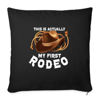 Rodeo Bull Riding Livestock Show Farmer Cattle - Sofakissenbezug 45 x 45 cm - Schwarz - Vorne