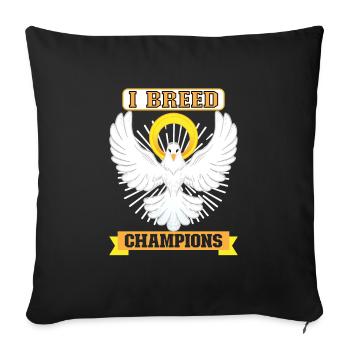 Pigeon Pigeon Racing Pigeon Racer Pigeon Keeper - Sofa pillowcase 17,3'' x 17,3'' (45 x 45 cm) - black - Front