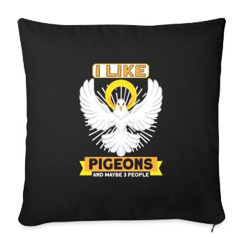 Pigeon Pigeon Racing Pigeon Racer Pigeon Keeper - Sofa pillowcase 17,3'' x 17,3'' (45 x 45 cm) - black - Front