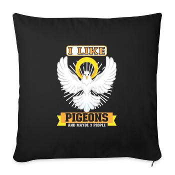 Pigeon Pigeon Racing Pigeon Racer Pigeon Keeper - Sofa pillowcase 17,3'' x 17,3'' (45 x 45 cm) - black - Front