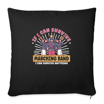 Marching Band Clarinetist School rehearsal music - Sofa pillowcase 17,3'' x 17,3'' (45 x 45 cm) - black - Front