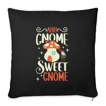 Garden Gnomes Gnome Lover Funny Gnome Gardening - Sofa pillowcase 17,3'' x 17,3'' (45 x 45 cm) - black - Front