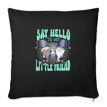 Garden Gnomes Gnome Lover Funny Gnome Gardening - Sofa pillowcase 17,3'' x 17,3'' (45 x 45 cm) - black - Front